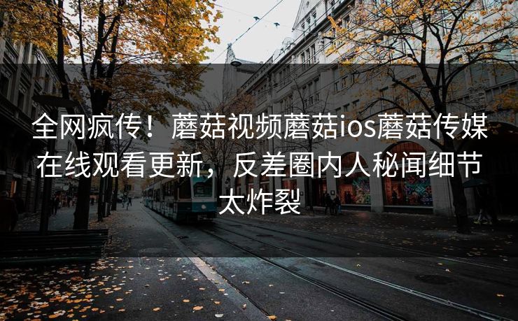 全网疯传！蘑菇视频蘑菇ios蘑菇传媒在线观看更新，反差圈内人秘闻细节太炸裂